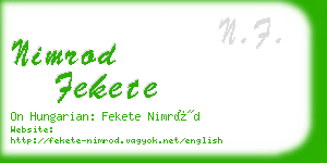 nimrod fekete business card